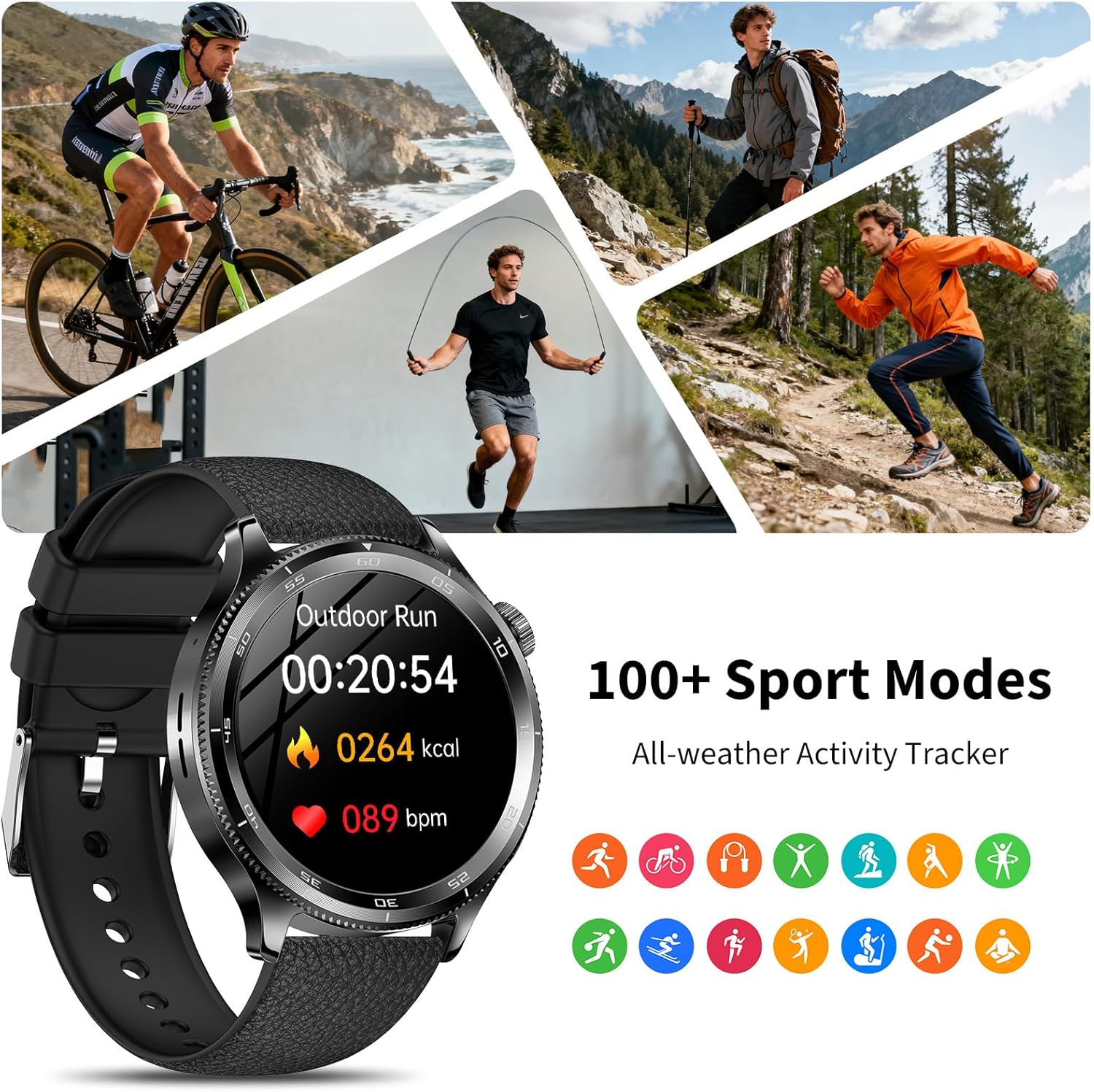 Thumbnail 3 de 2026 Smart Watch for Men with ECG & Blood Pressure — 1.43" AMOLED Fitness Tracker