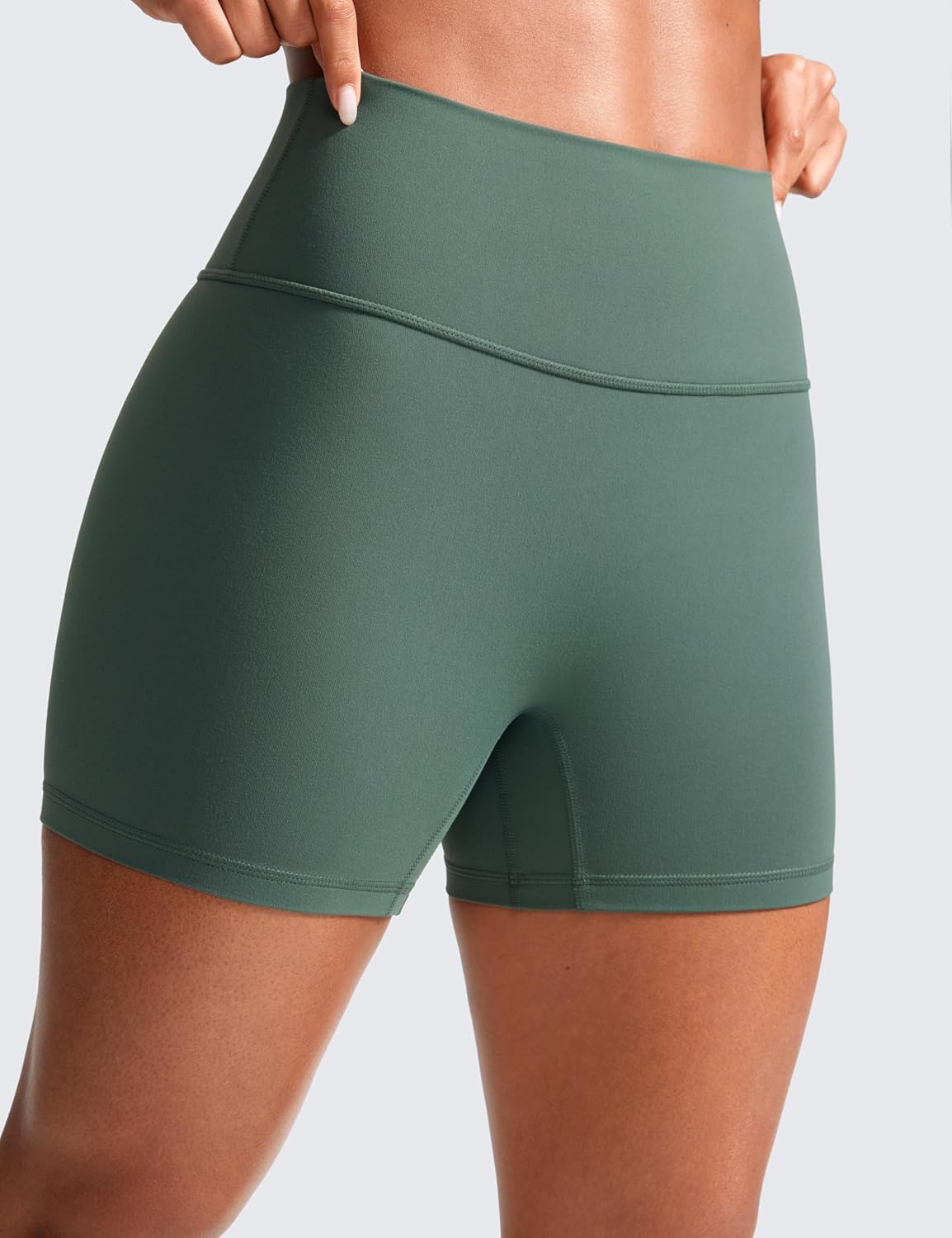 Detalle 2 de Short de yoga CRZ YOGA Butterlift taille haute sans coutures devant (10 cm/15 cm)