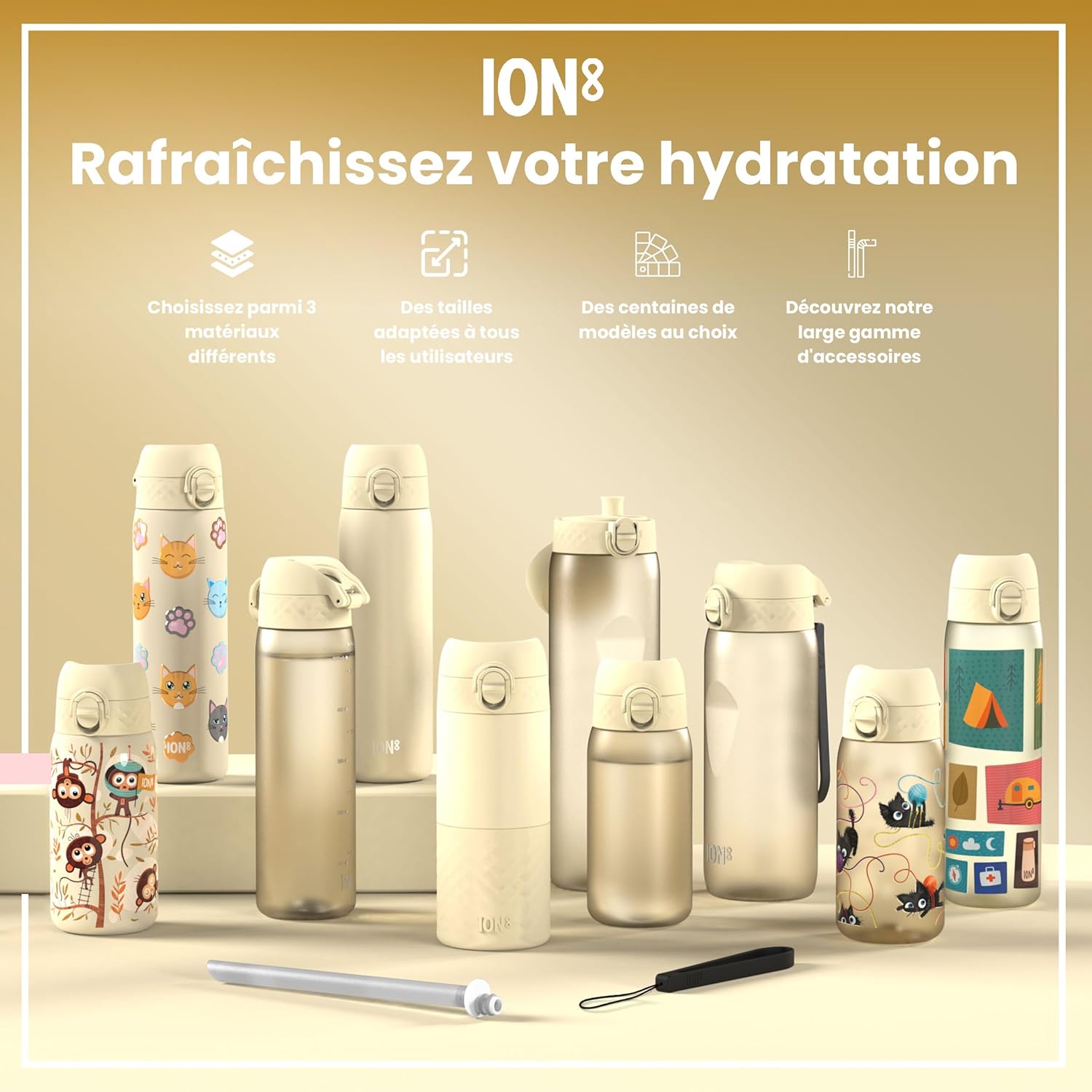 Thumbnail 6 de Ion8 Gourde Enfant 350 ml – anti-fuite, facile à ouvrir et sans BPA