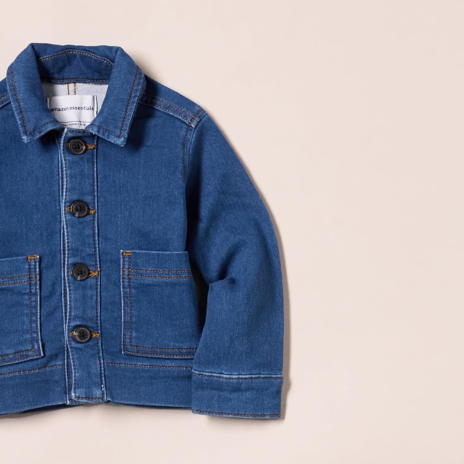 Detalle de Amazon Essentials Kinder Jeansjacke Chore mit lockerer Passform