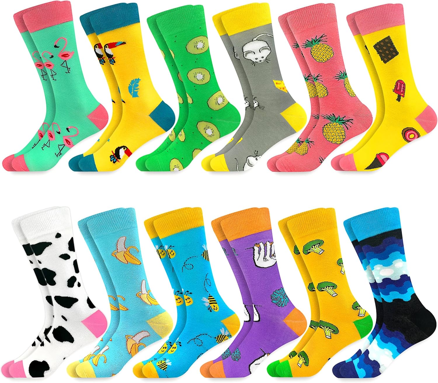 Thumbnail 6 de Facefuture Bunte Baumwolle Socken Crew