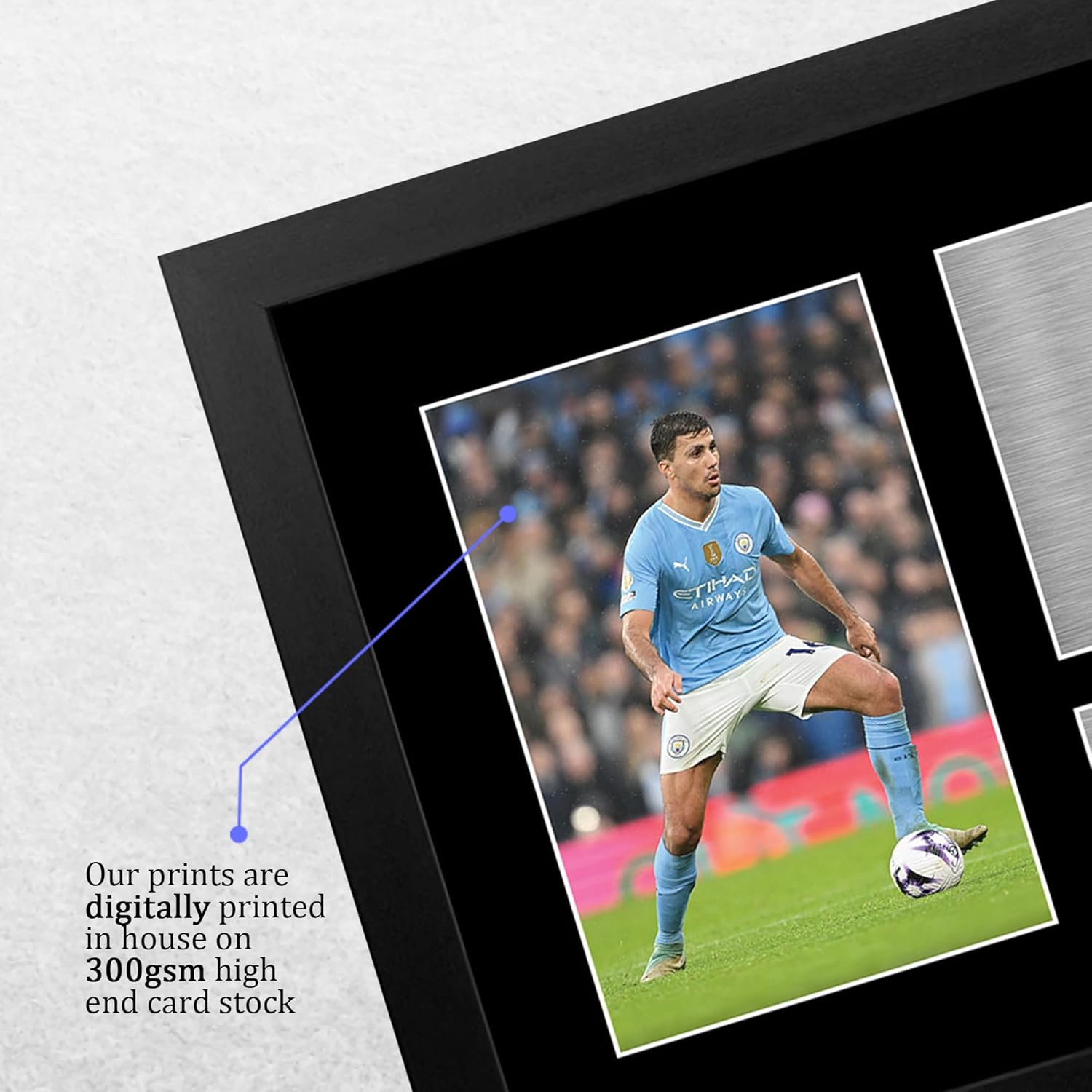 Thumbnail 3 de HWC Trading Rodri Manchester City A4 framed signed autograph photo gift (printed) for football fans