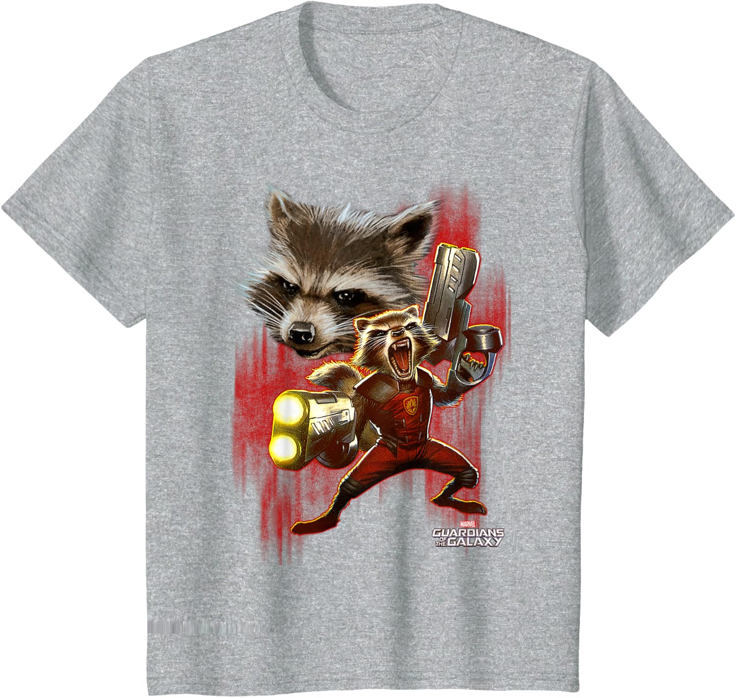 Detalle 1 de Marvel Guardians Rocket Poster T-Shirt