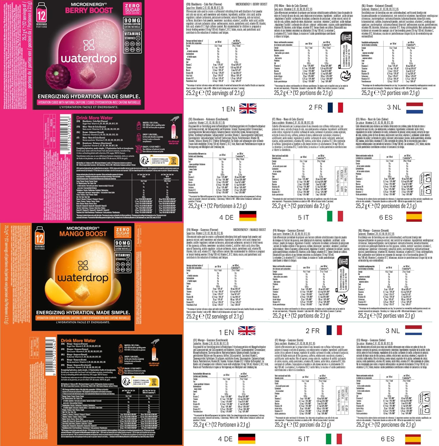 Thumbnail 6 de waterdrop® Microdrink Energy Drink 🍇🌟 36 Pastillas Saborizantes