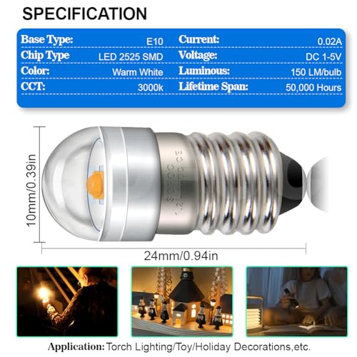 Thumbnail 2 de SOFOC lampadina LED E10 da 10 pezzi