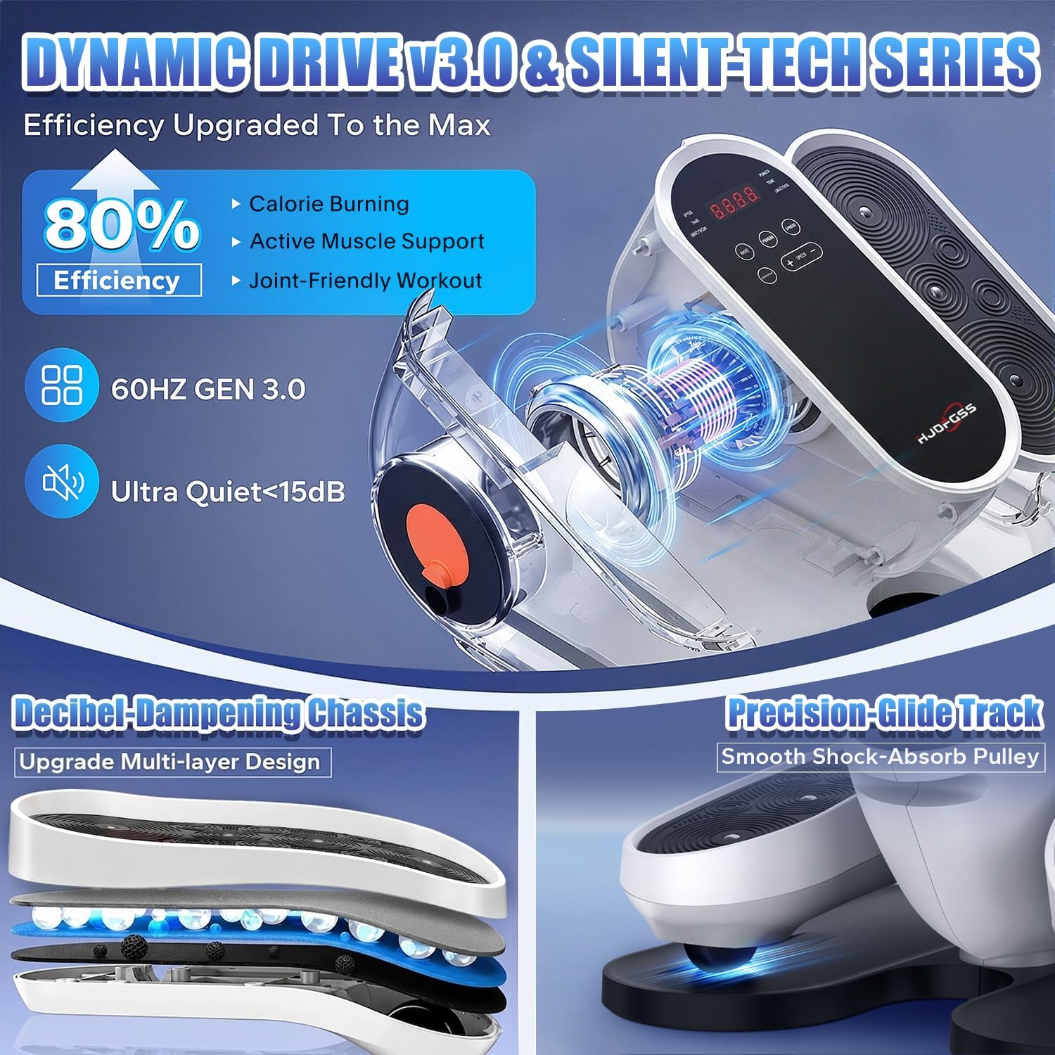 Detalle de Under Desk Elliptical Machine with Remote: Quiet, Motorized Seated Pedal Exerci se for Home Office