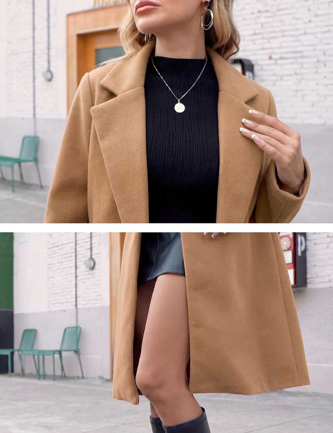Thumbnail 5 de Hooever Women's Wool-Blend Peacoat, Double-Breasted with Notched Lapel