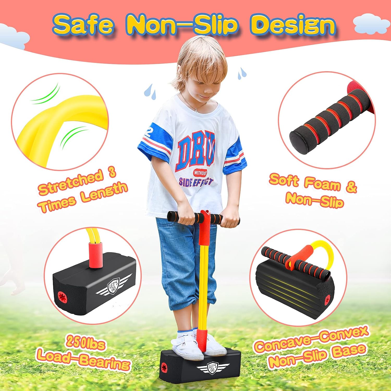 Thumbnail 3 de Toyzey foam pogo sticks for girls and boys aged 3–12 with built-in squeaking sound