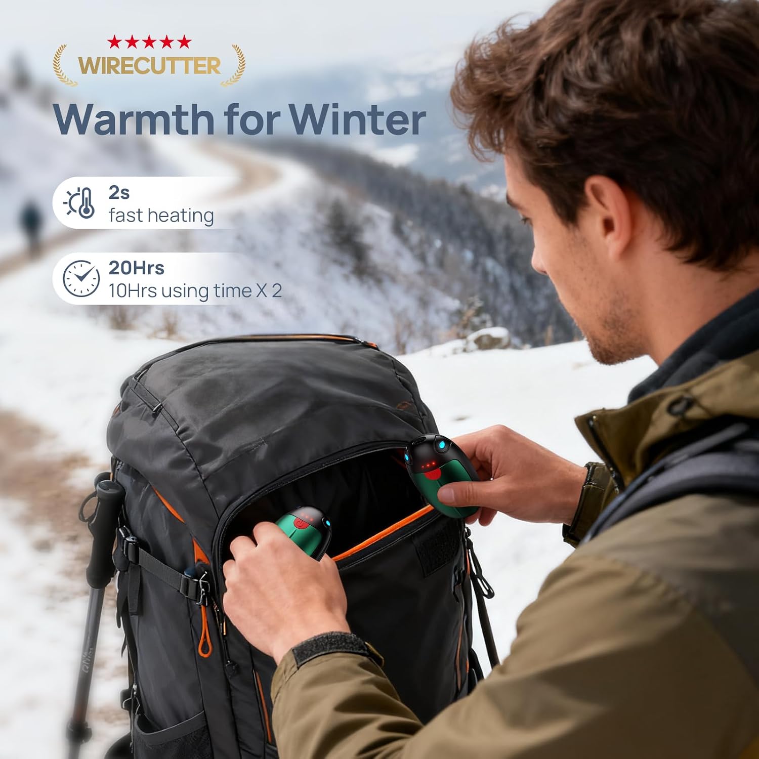 Thumbnail 5 de VTHW TT-05 oplaadbare handwarmers, 2-pack met 3 warmtestanden