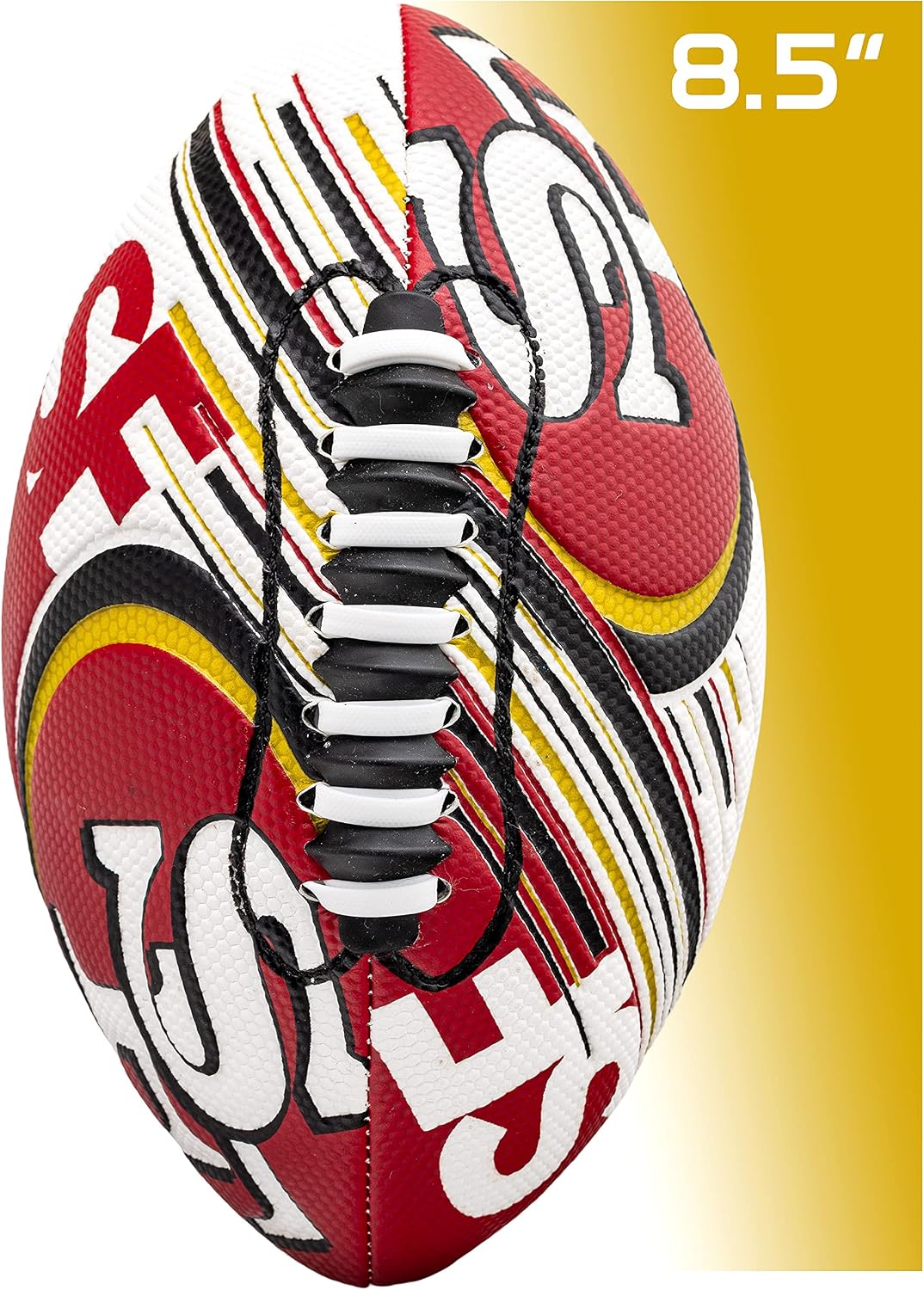 Detalle 2 de Franklin Sports 70152F12Z 49ers Mini Football, 8.5-Inch Soft Foam