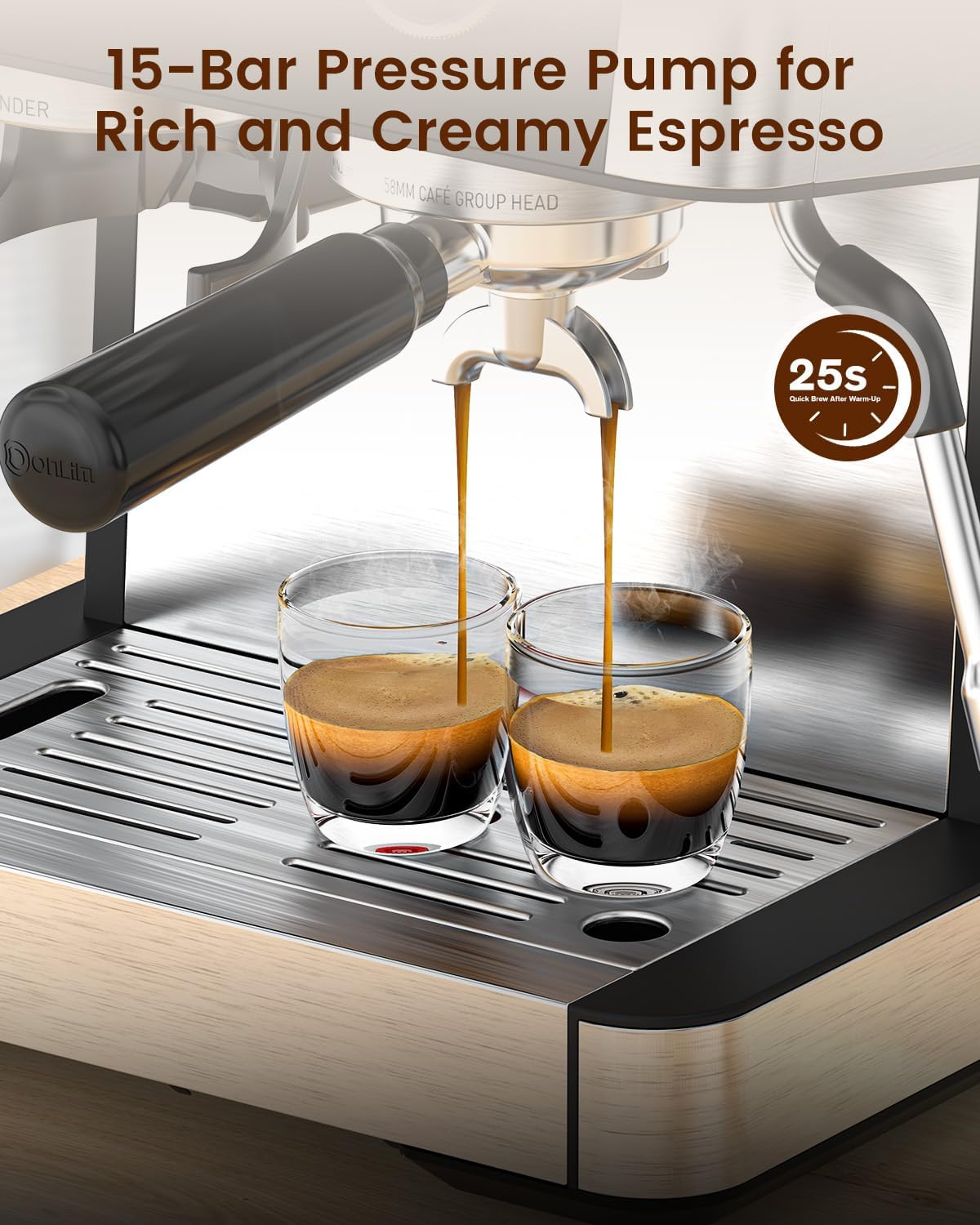 Thumbnail 4 de 20 Bar Espresso Machine with Anti-Clog Grinder ⚙