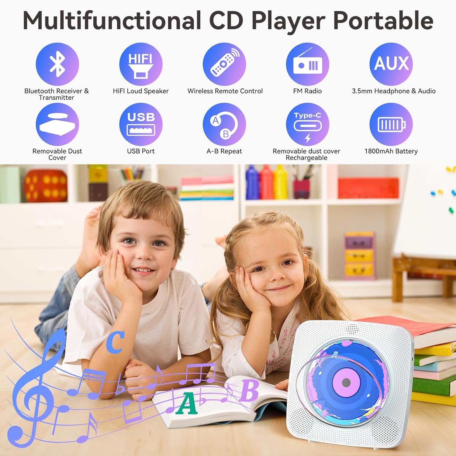 Thumbnail 1 de Kegaudio Desktop Wall CD Player 1800mAh
