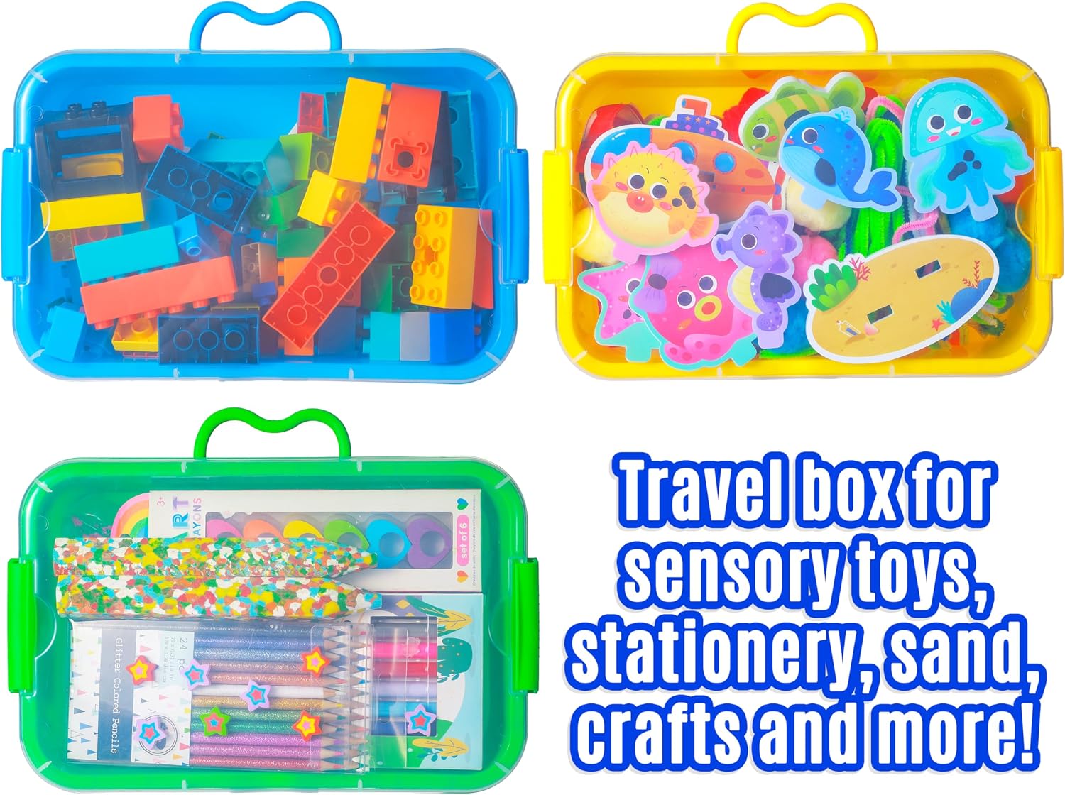 Detalle 2 de Carolart 3 Pack Sensory Bin 13.5 Inch