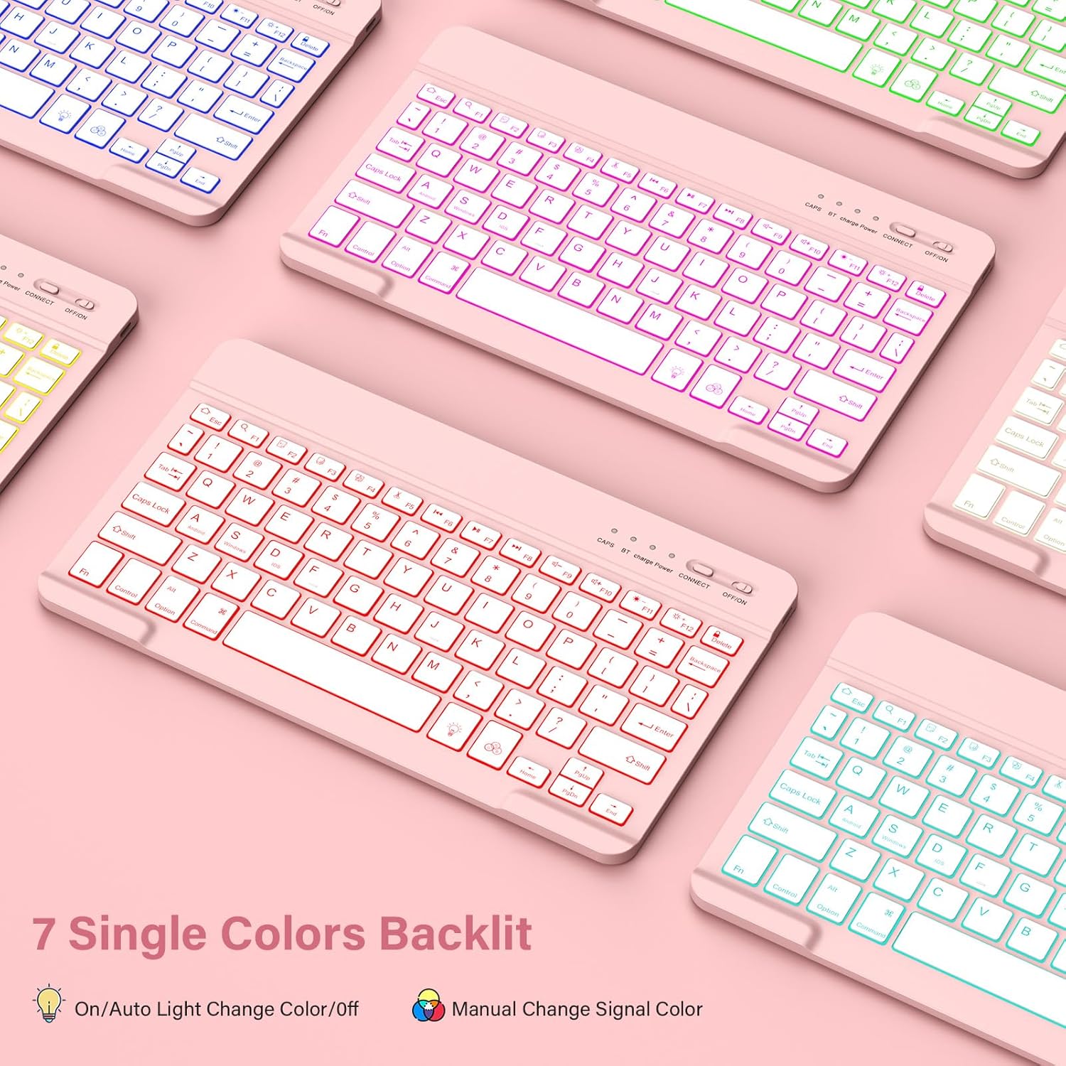 Detalle de KBCASE Keyboard Detachable Case for iPad 10th (10.9" 2022) / iPad A16 11th (11" 2025) in Pink
