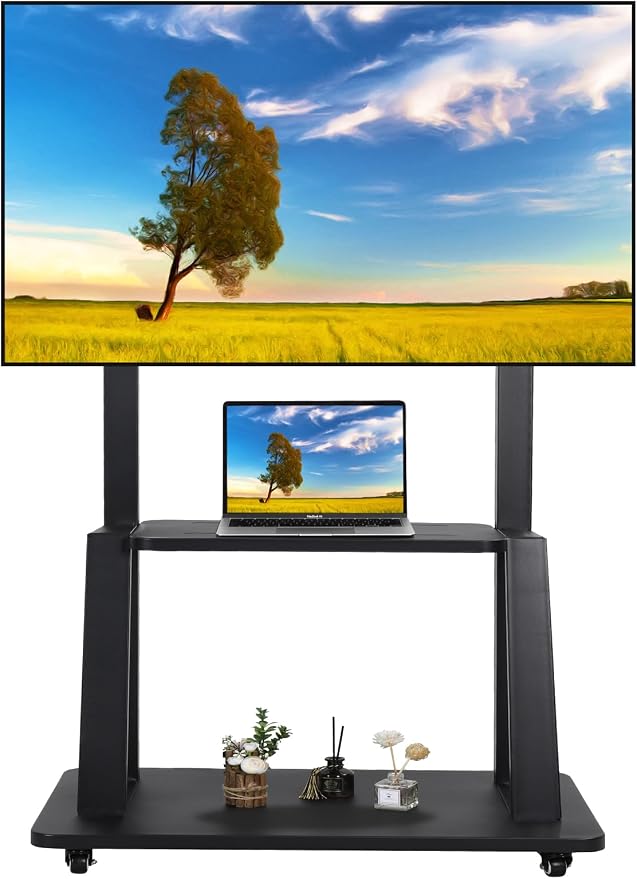 Detalle de Soporte de TV con Ruedas, Ajustable, Hasta 75"