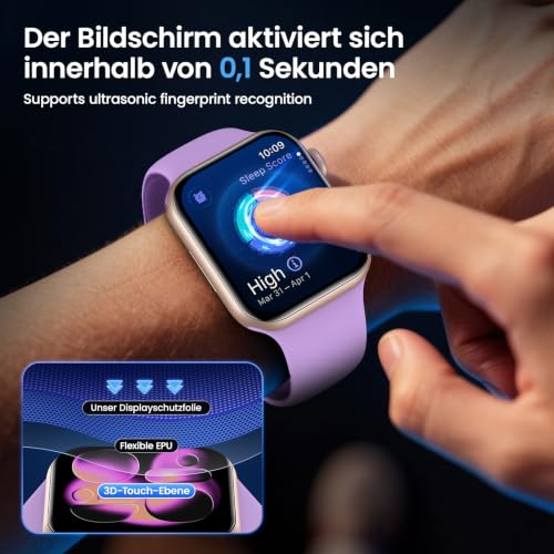 Thumbnail 3 de UniqueMe Displayschutzfolie 42 mm für Apple Watch Series 11/10 – 360° Schutz mit Installationswerkzeug