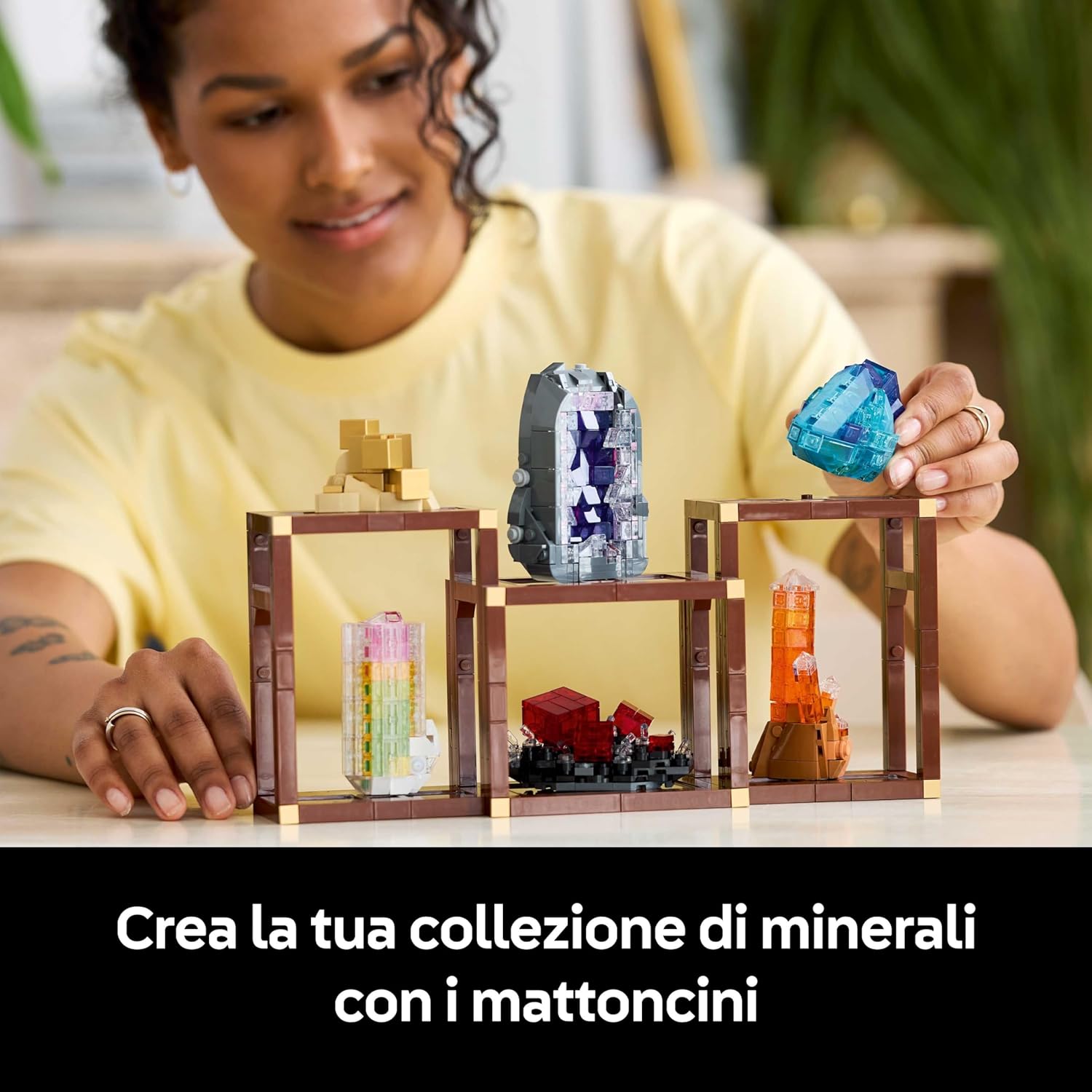 Thumbnail 2 de LEGO Ideas Collezione di Minerali 21362: modellino da esposizione per adulti con cristalli e 3 supporti