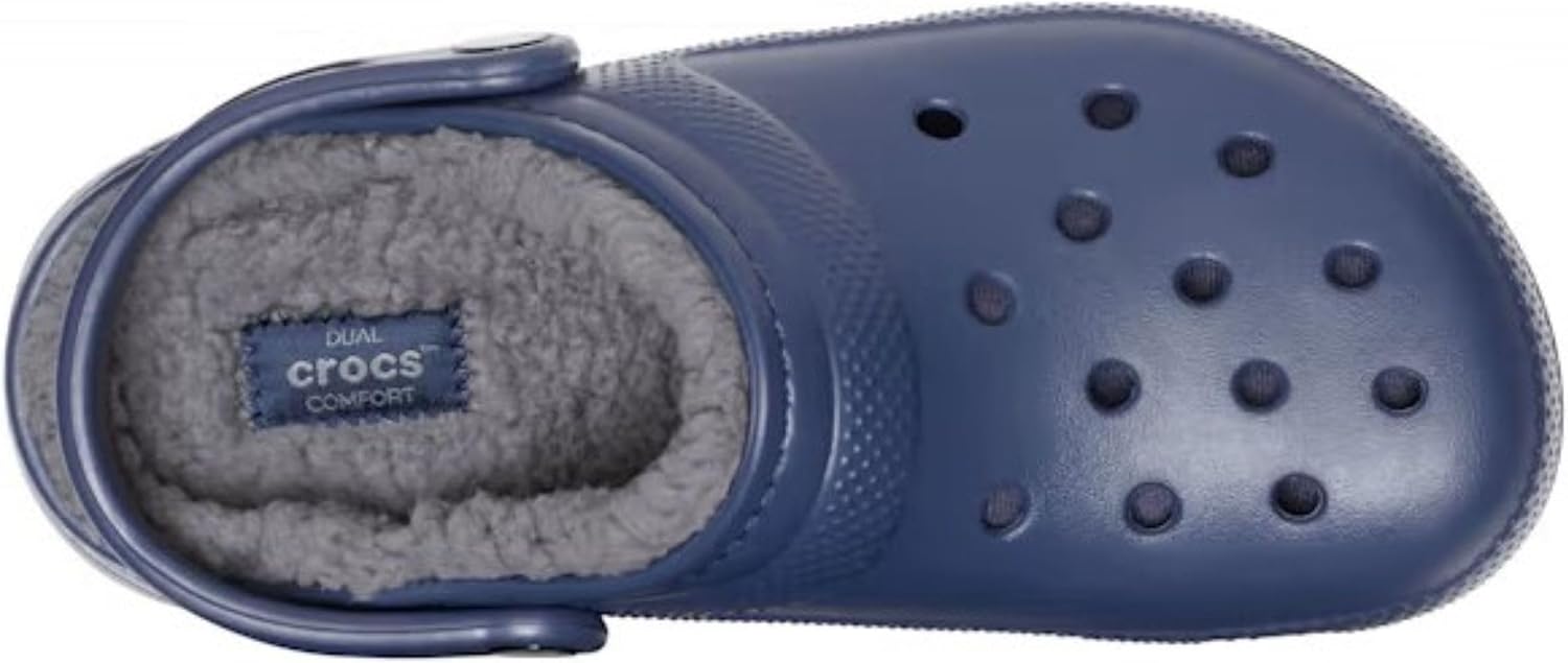Detalle de Crocs Unisex Classic Lined Clog in Navy Charcoal (UK 8 Men / 9 Women)