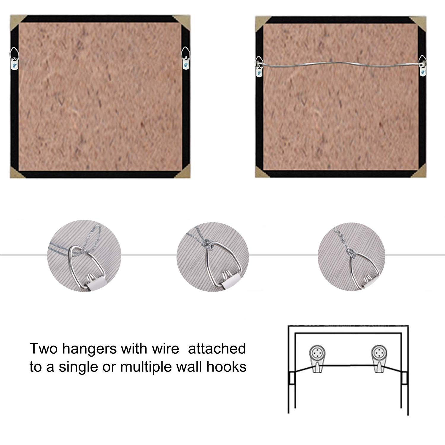 Detalle de Cerpourt 22725 Picture Hanging Wire, 100 ft Braided Steel, 30 lb Capacity