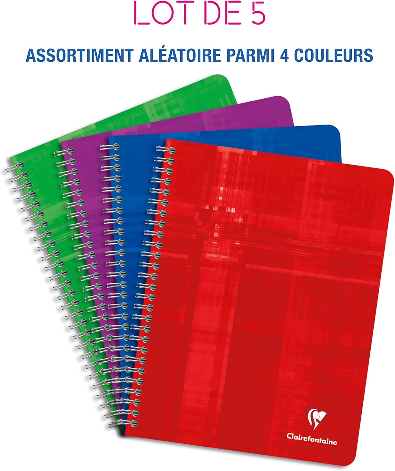 Thumbnail 1 de Lot de 5 cahiers Clairefontaine 68761C ⚙️