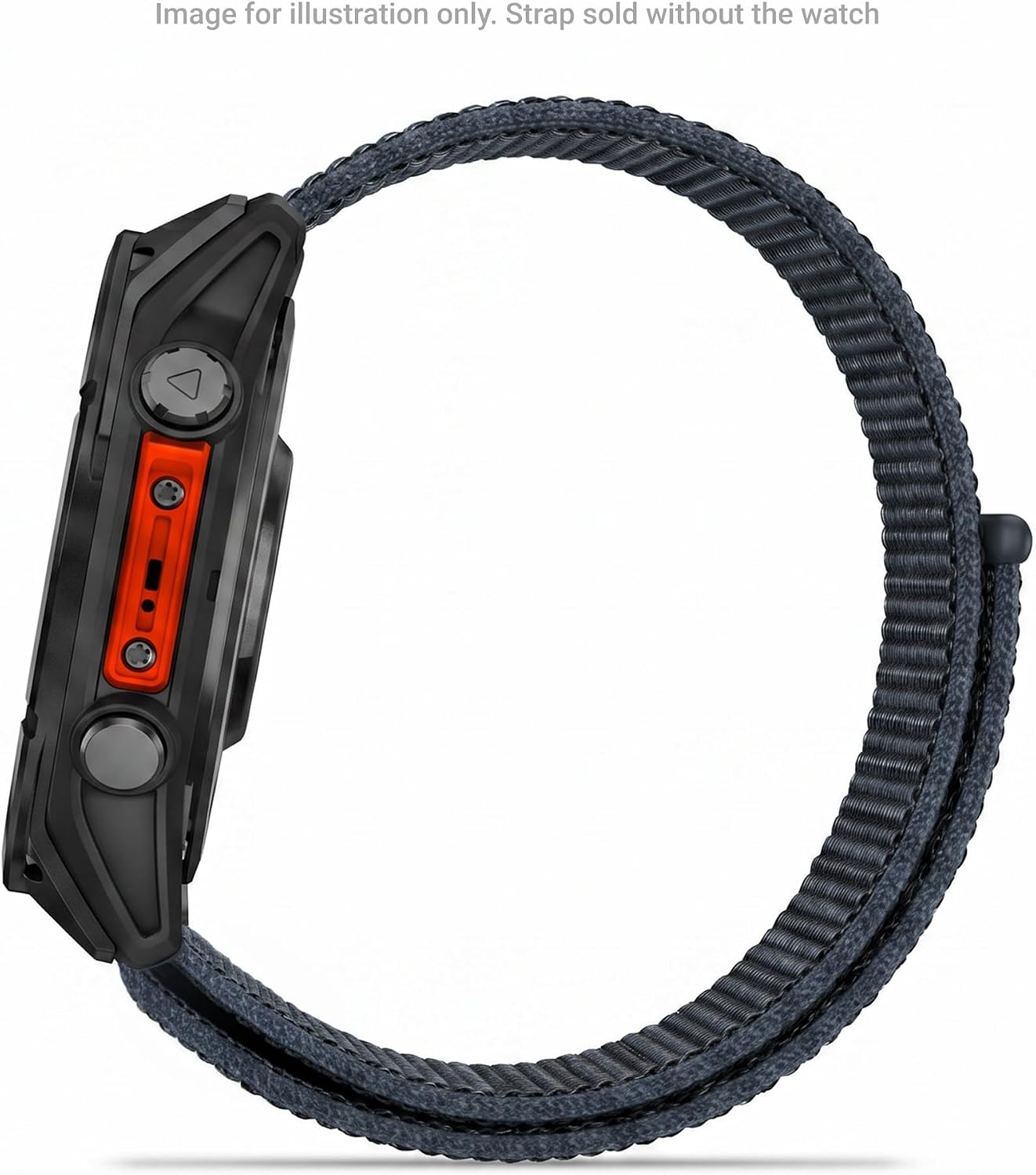 Detalle de Garmin UltraFit Watch Straps (22mm) – Lightweight Nylon, Granite Blue