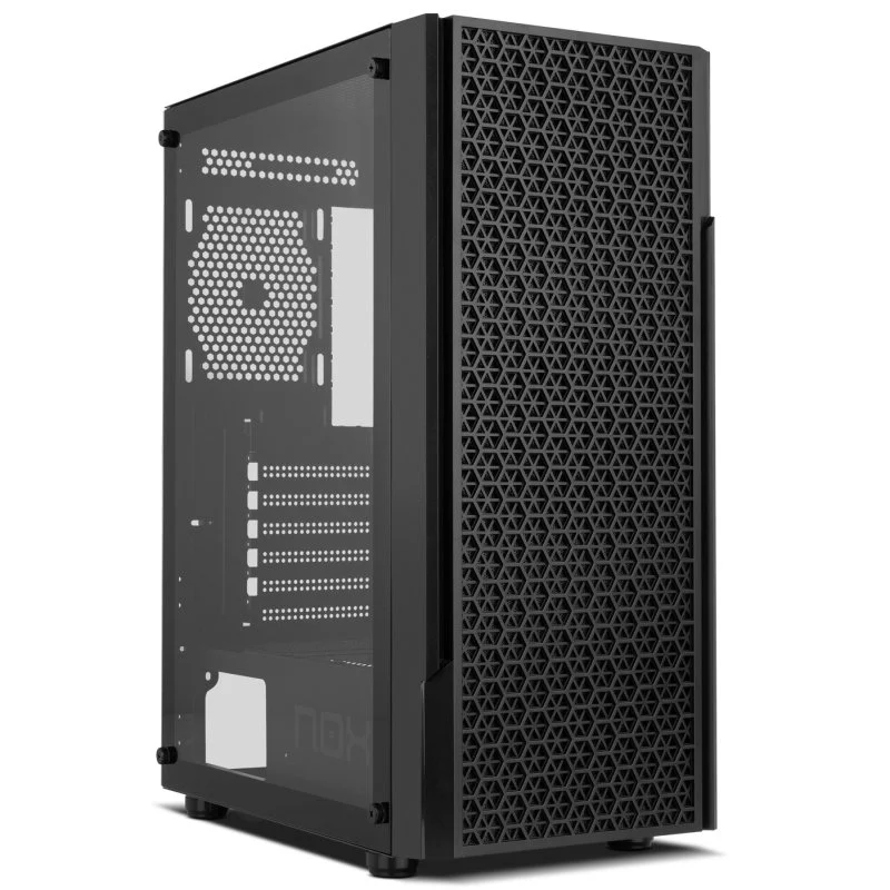 Detalle de NOX Infinity Beta Semitorre ATX con cristal templado