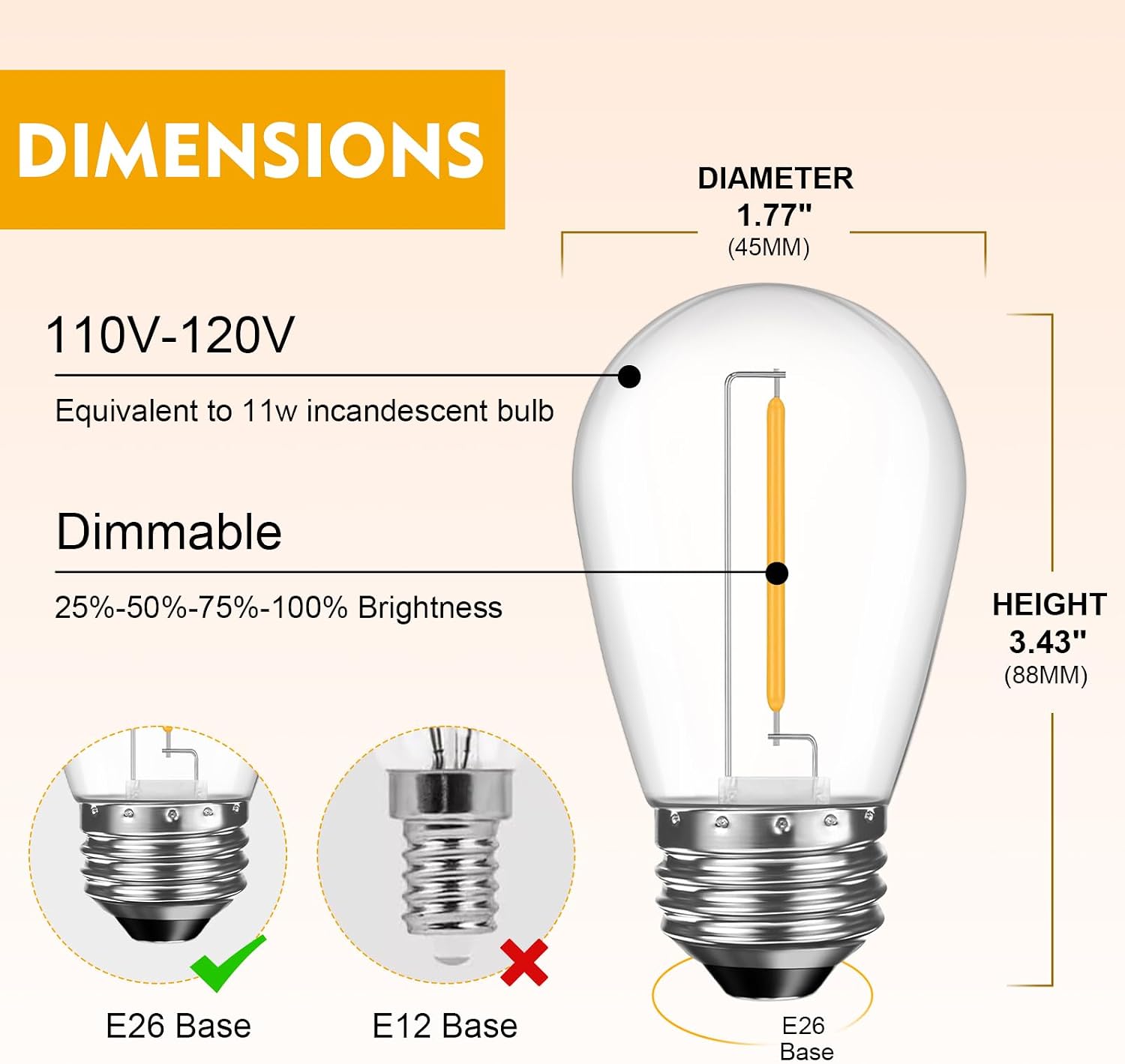 Thumbnail 6 de GvvooHome S14 outdoor LED string light bulbs