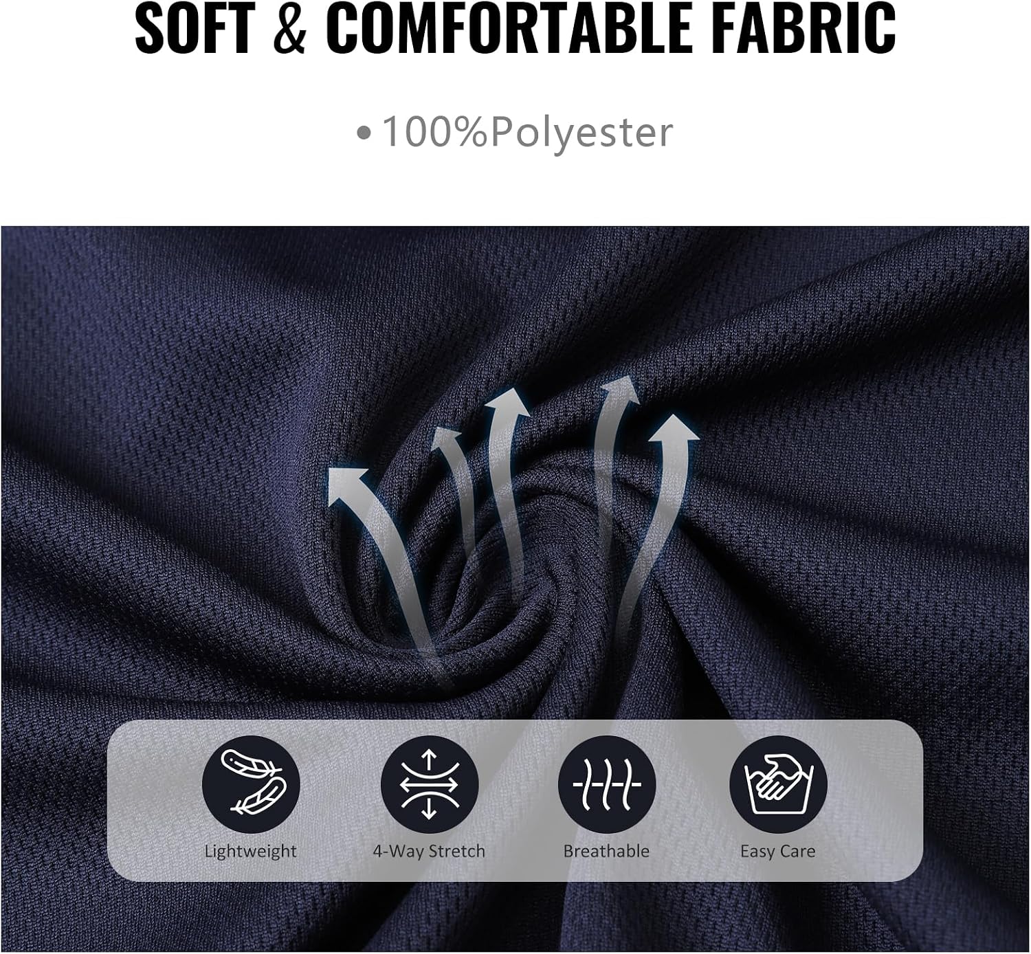 Detalle de Mens Gym Athletic Quick-Dry Sports T-Shirts with Moisture Wicking & Reflective Stripe