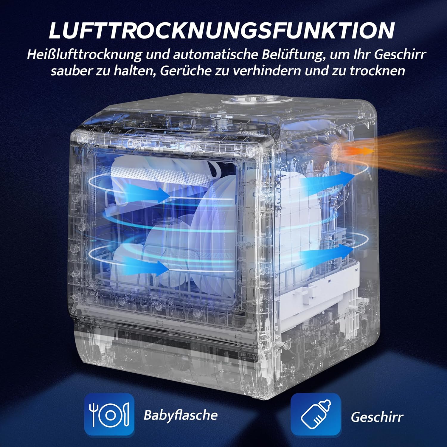 Thumbnail 4 de AIRMSEN Mini-Geschirrspüler 5L Tank