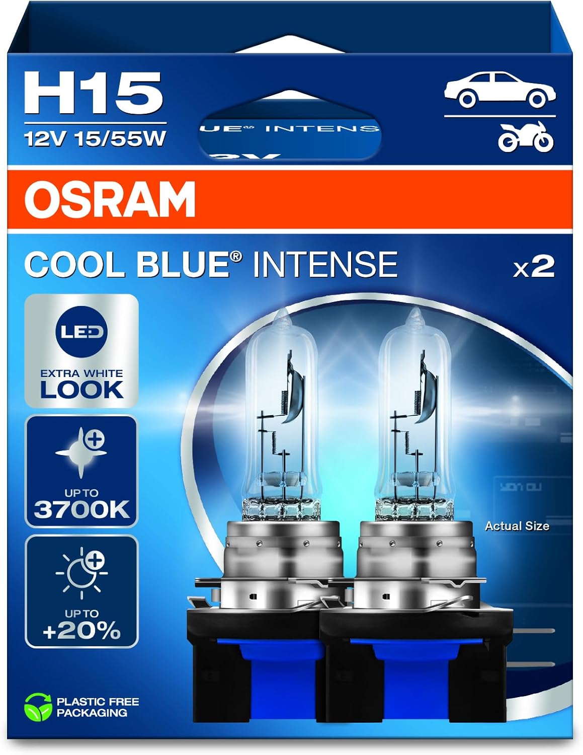 Thumbnail 1 de Osram COOL BLUE INTENSE H15 +20% Helligkeit