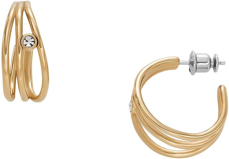 Thumbnail 6 de Orecchini da donna Skagen in acciaio inossidabile con chiusura a perno, tonalità oro