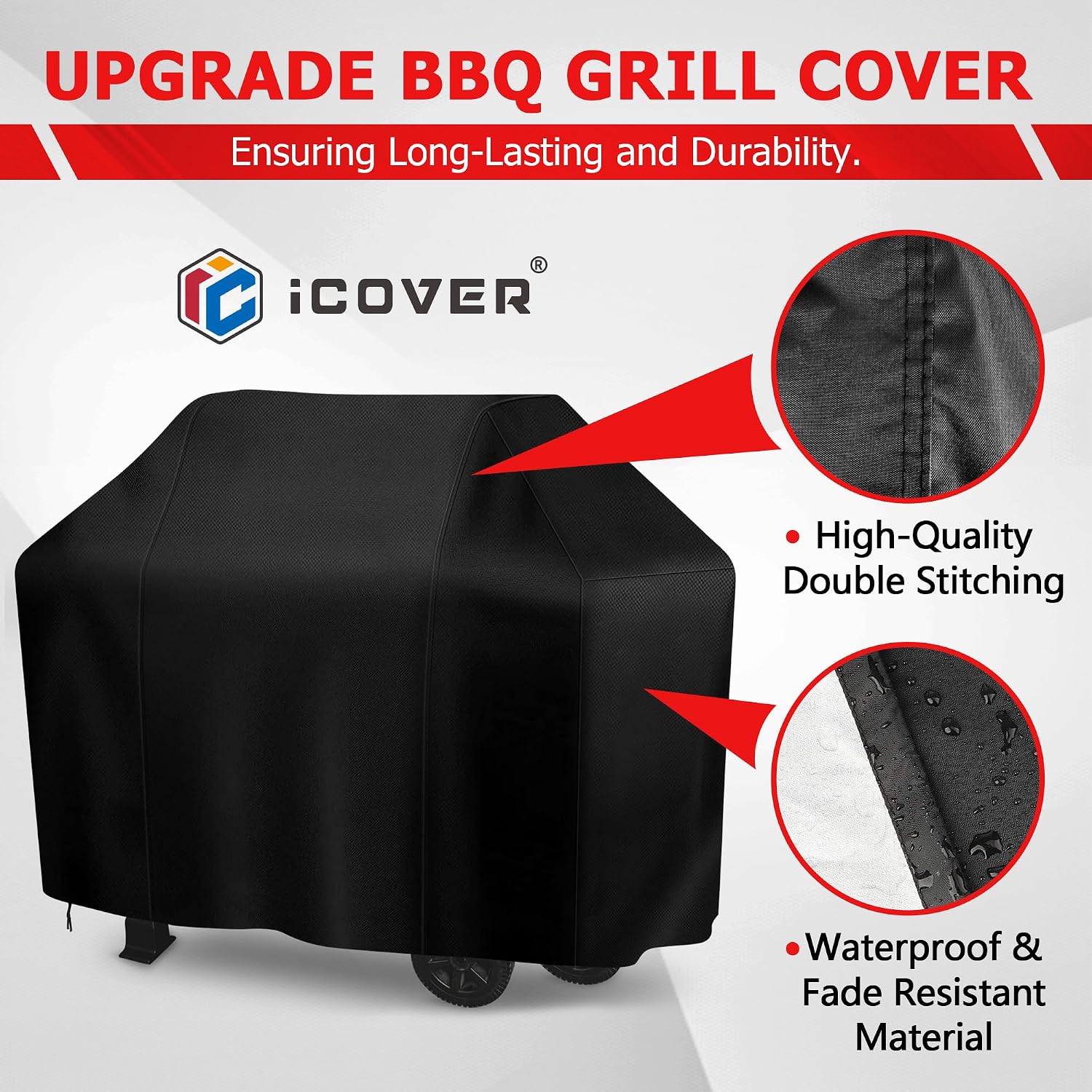 Detalle de i COVER G21660-58 58-Inch Grill Cover, Waterproof Oxford Polyester