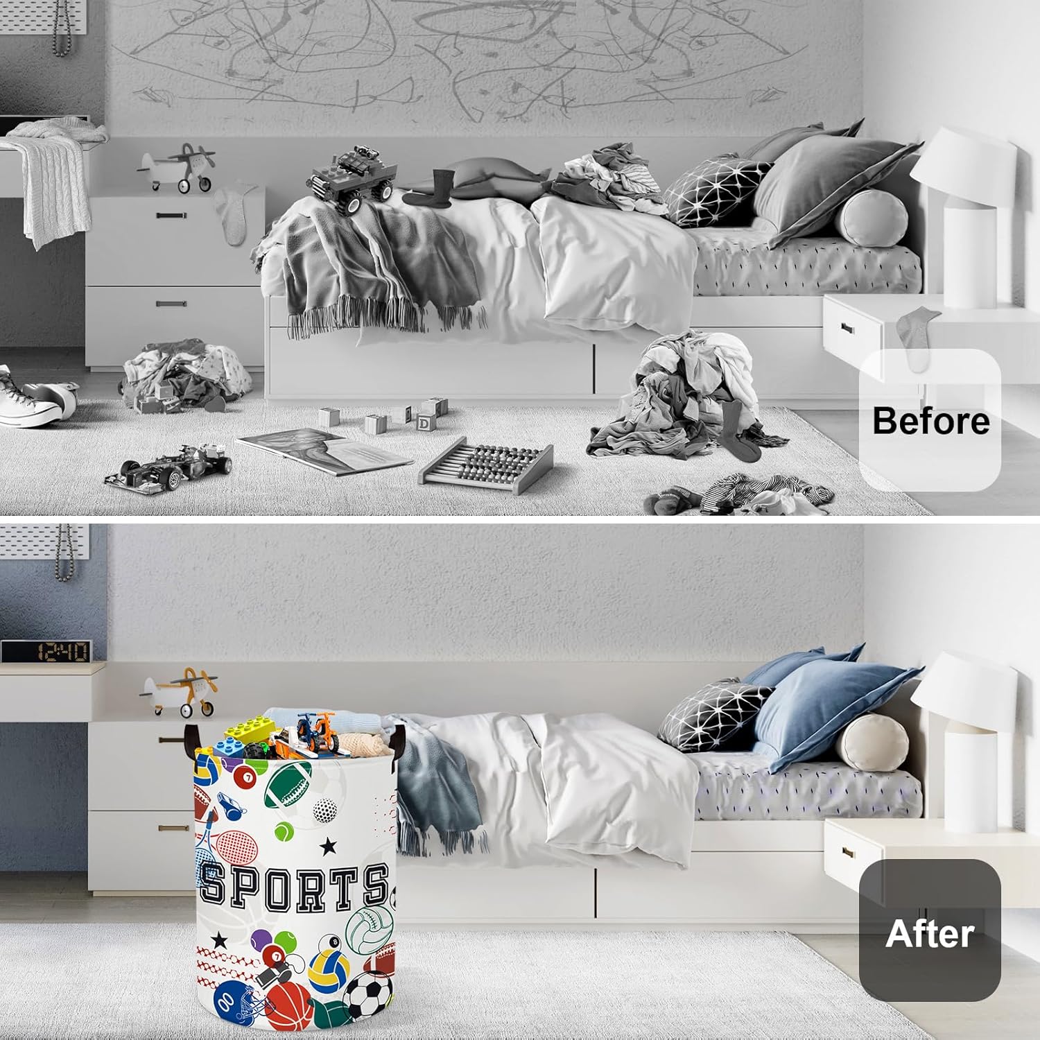 Thumbnail 1 de HUUMONSS Sports Balls Laundry Hamper 63L