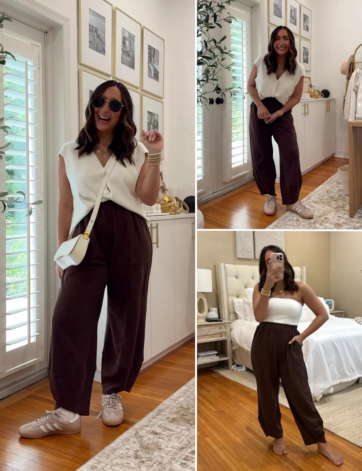 Detalle 2 de Xiaoxuemeng Baggy Wide Leg Pants 1 Pair