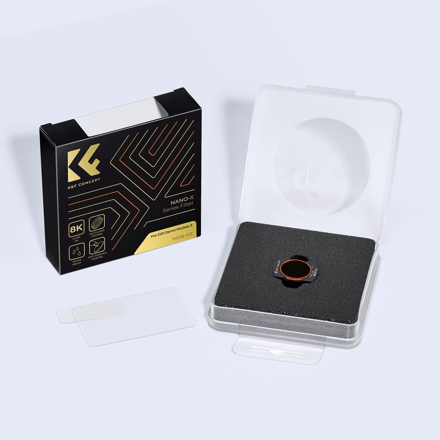 Thumbnail 6 de K&F CONCEPT Filtre ND32-512 Magnétique pour DJI Osmo Pocket 3 – Nano-revêtements, Étanche et Léger