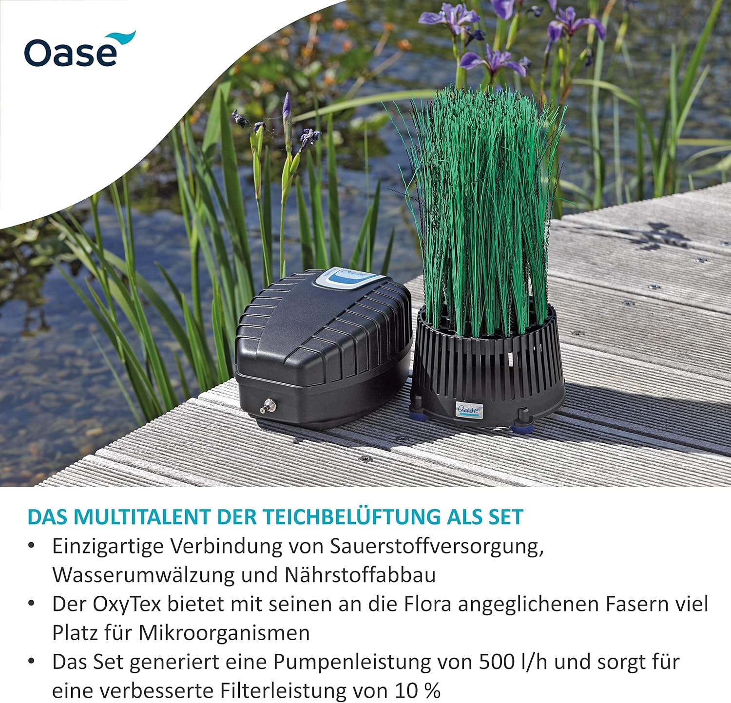 Detalle 2 de OASE Teichbelüfter OxyTex Set 500