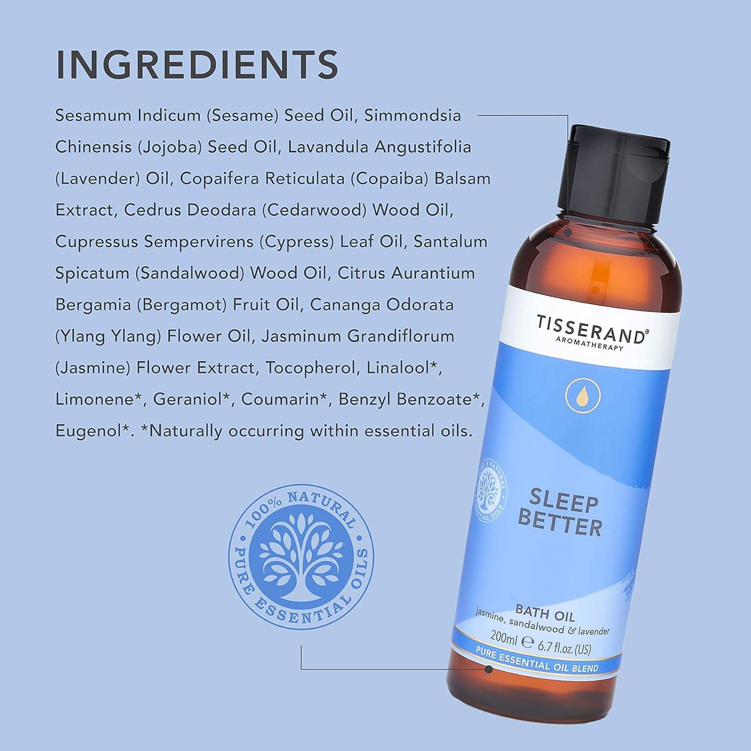 Detalle de Tisserand Lavender and Chamomile Bath Oil, 200ml