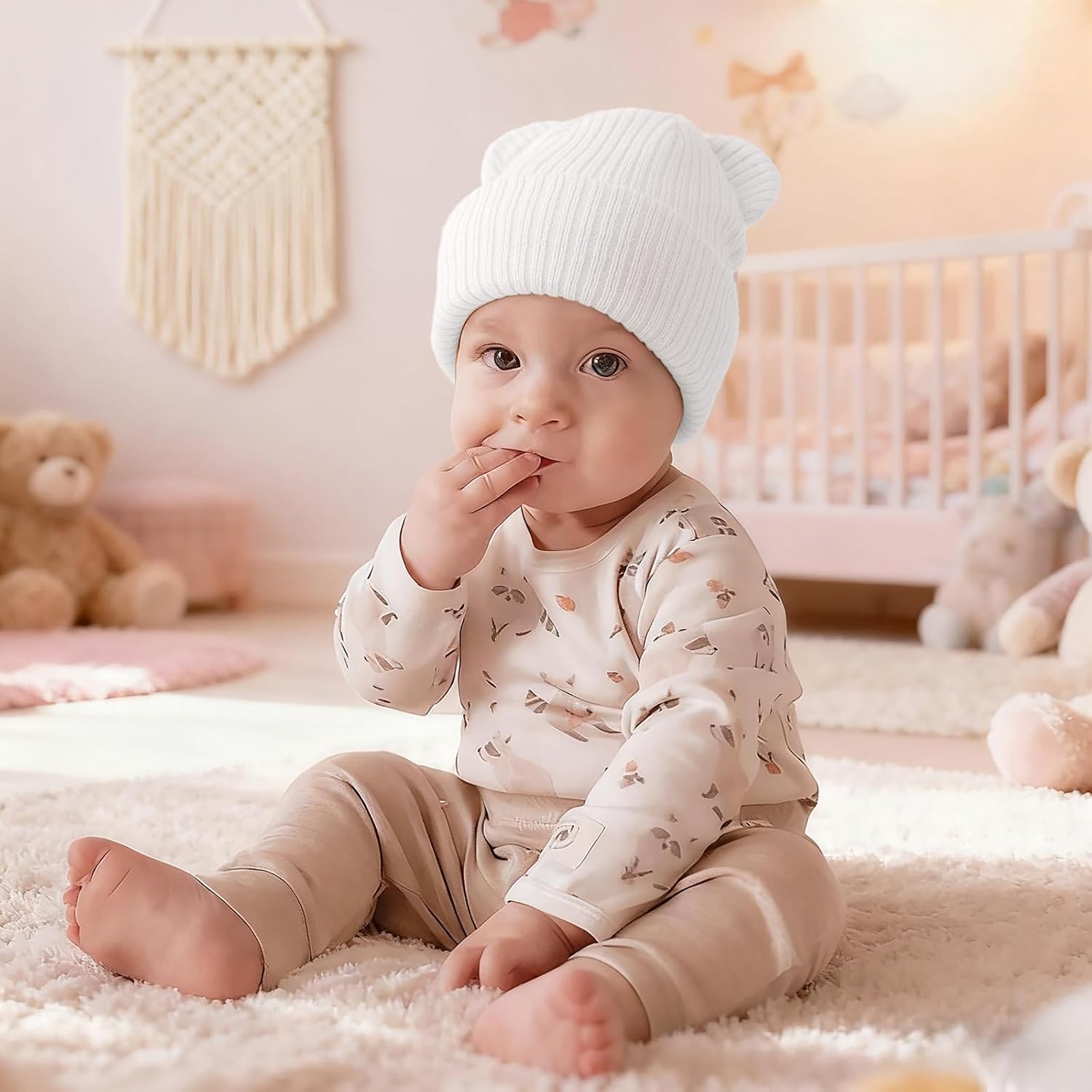 Thumbnail 6 de DRESHOW Toddler Beanie Hat with Bear Ears (Acrylic, Double-Layer) for 6–24 Months