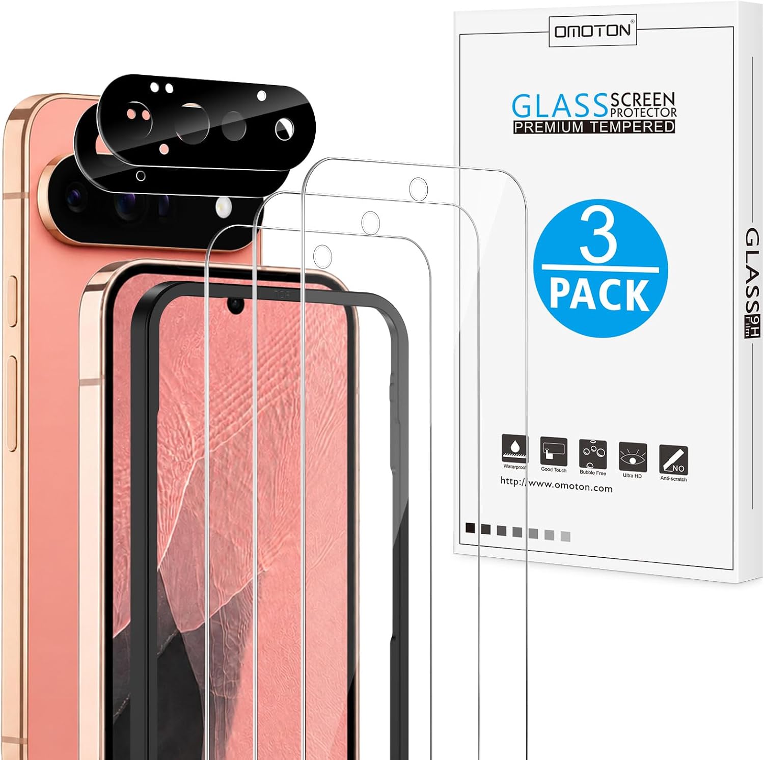 Detalle de OMOTON Screen and Camera Protector Set 6.3-inch