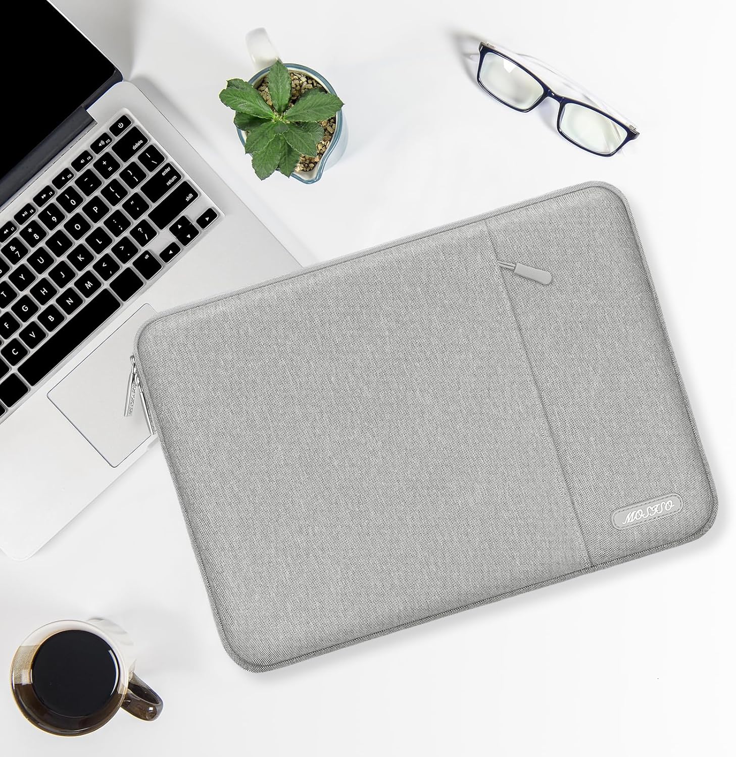 Thumbnail 4 de MOSISO Vertical Polyester Laptop Sleeve with Pocket 13/13.3"
