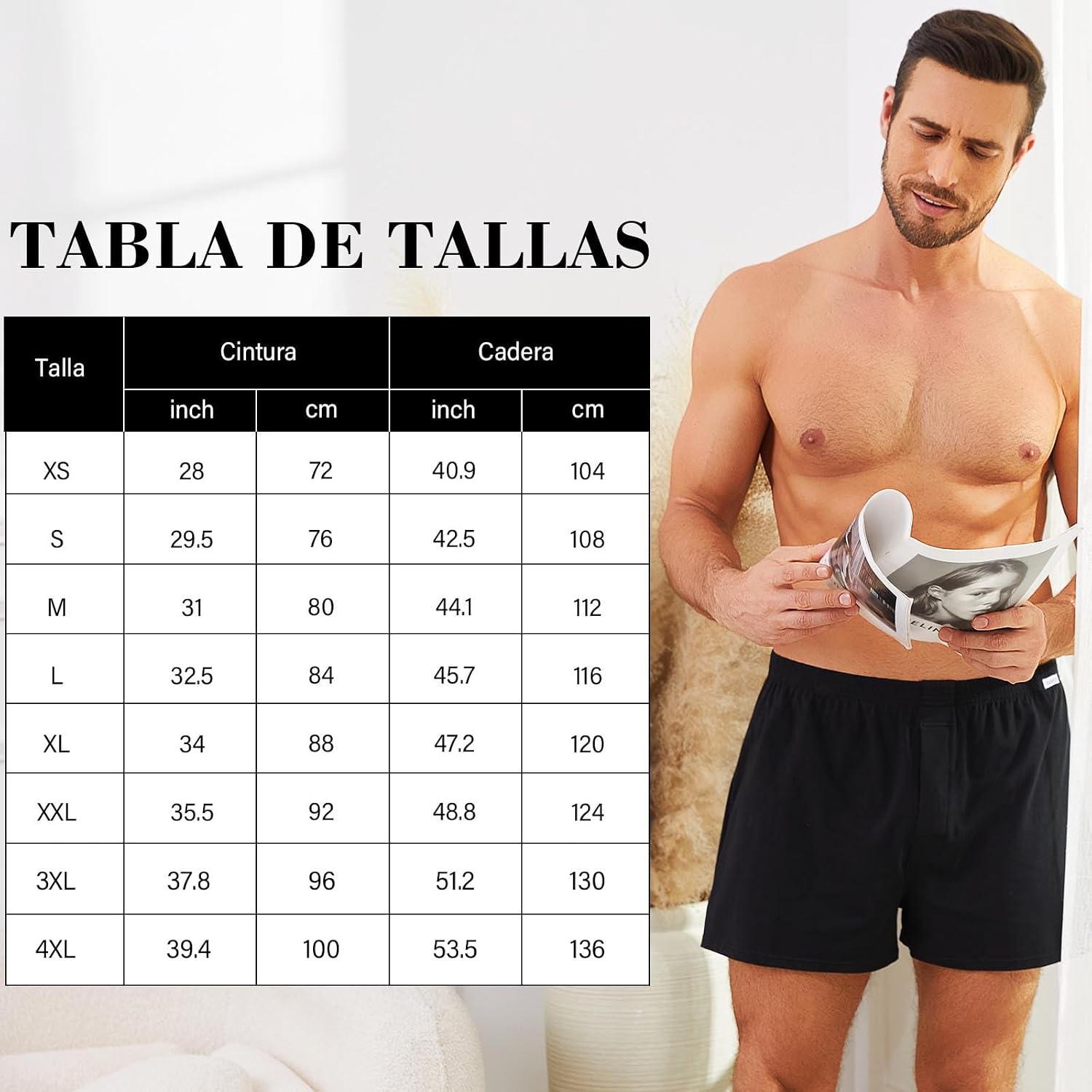 Thumbnail 4 de ZAKASA Calzoncillos Boxers Sueltos Hombre 3 pack