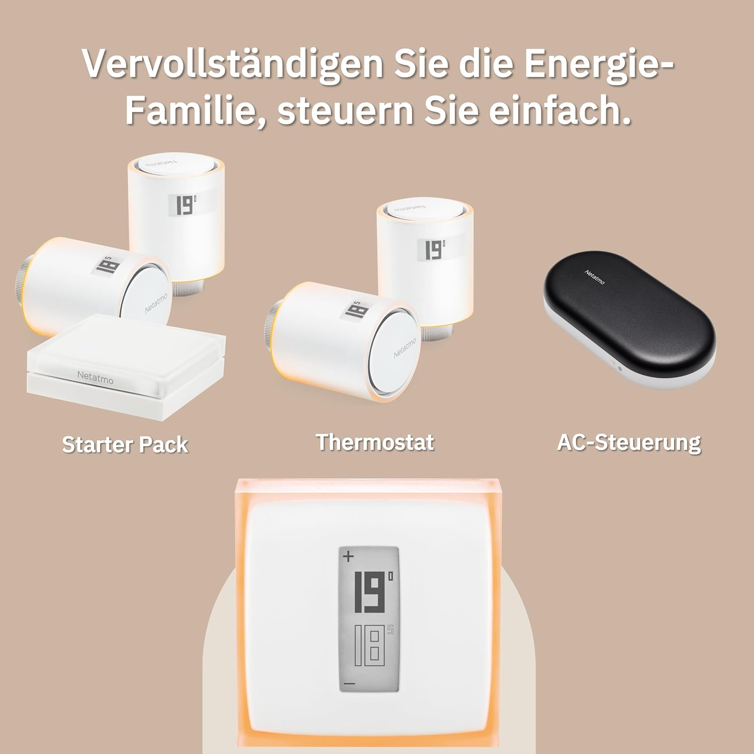 Thumbnail 6 de Netatmo Smarte WLAN Heizkörperthermostate Starterpaket (NVP-AMZ) – Komfort & Energie sparen pro Raum