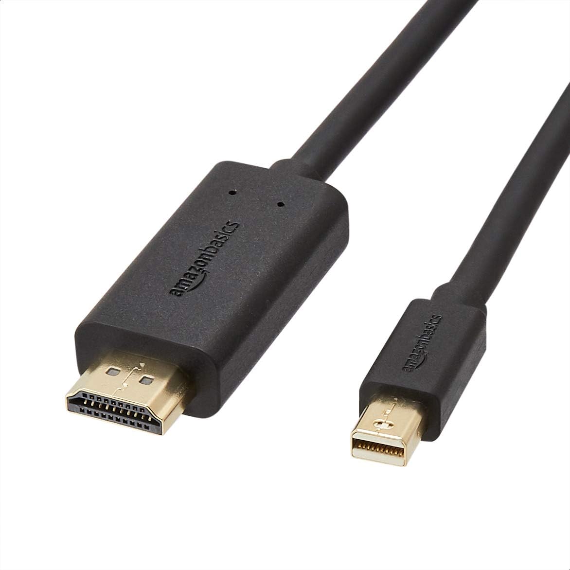 Detalle de Amazon Basics Mini-DisplayPort-auf-HDMI-Kabel (vergoldete Anschlüsse), 1,8 m – für MacBook Air/Pro (2010–2017)