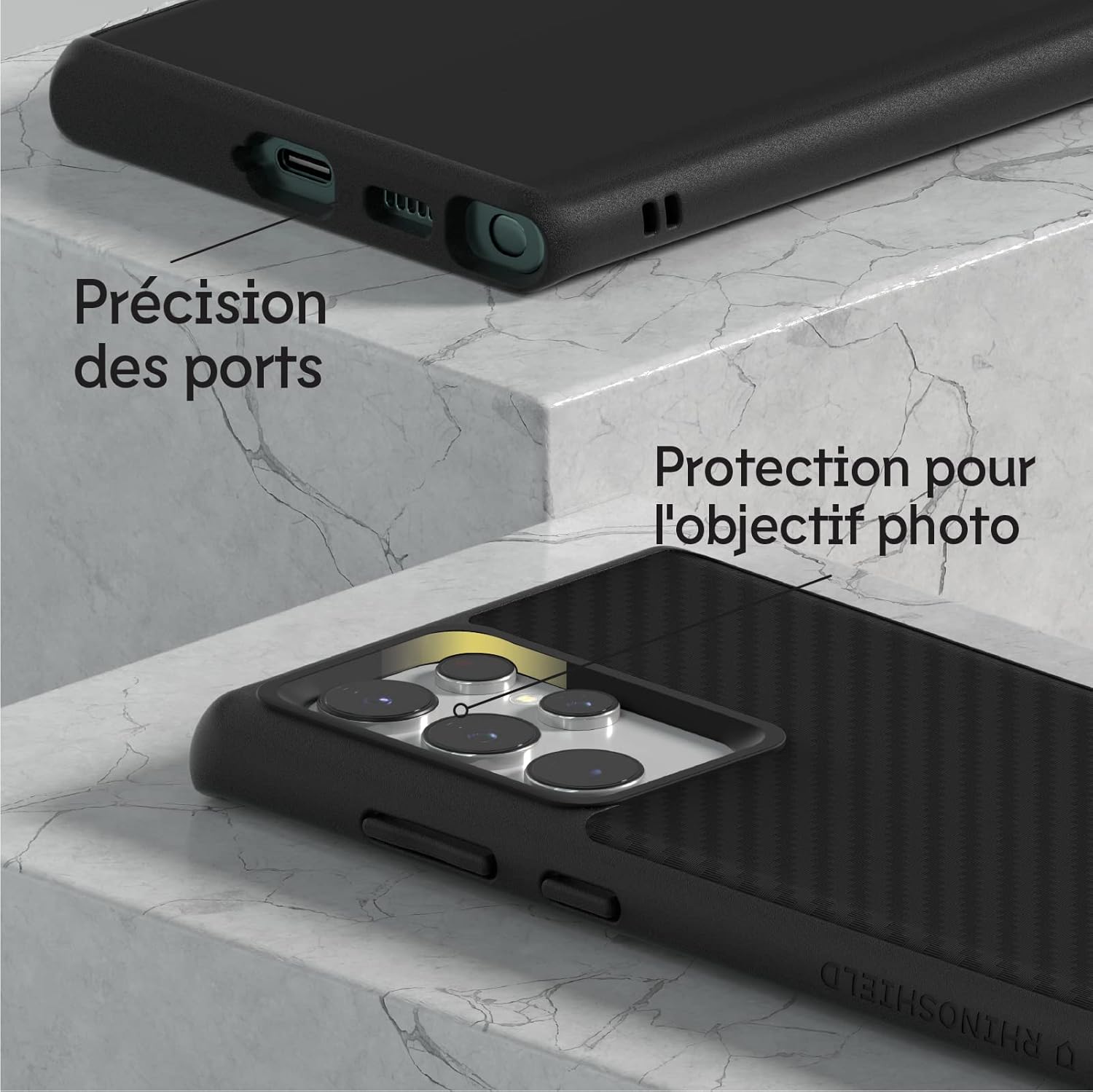 Thumbnail 4 de RhinoShield SolidSuit : Coque Fine pour Samsung Galaxy S22 Ultra, Fibre de Carbone et Finition matte