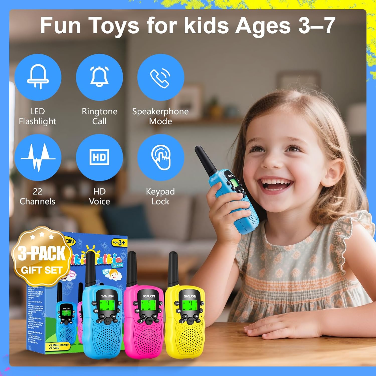 Thumbnail 3 de Walkie Talkies 3-Mile Range for Kids