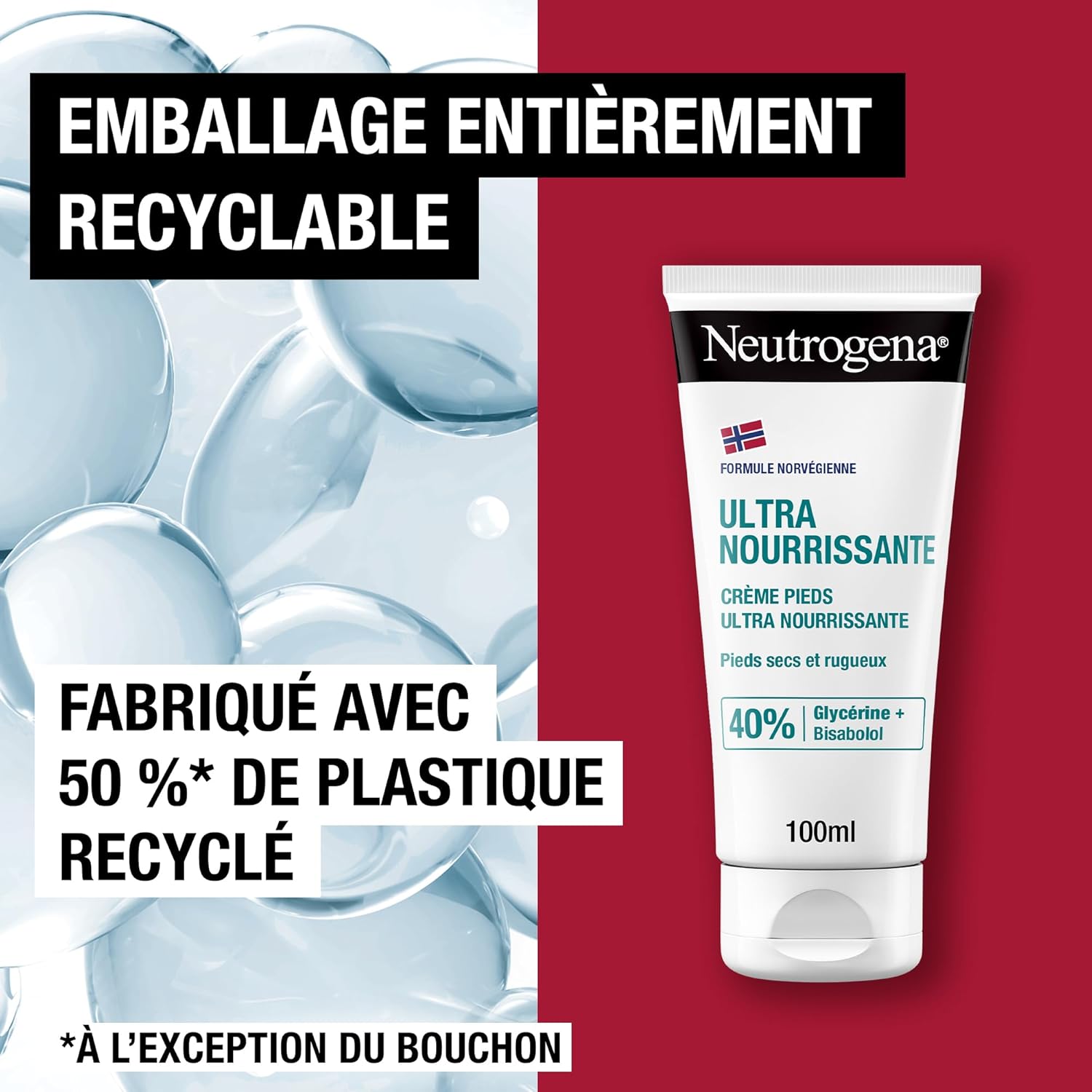 Detalle 2 de Neutrogena Crème Pieds Ultra Nourrissante Formule Norvégienne – Tube 100 ml
