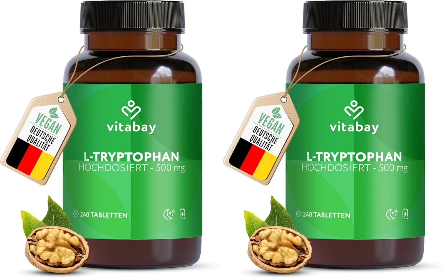 Thumbnail 6 de Vitabay L Tryptophan Hochdosiert 500 mg – 240 Tabletten, vegan & laborgeprüft