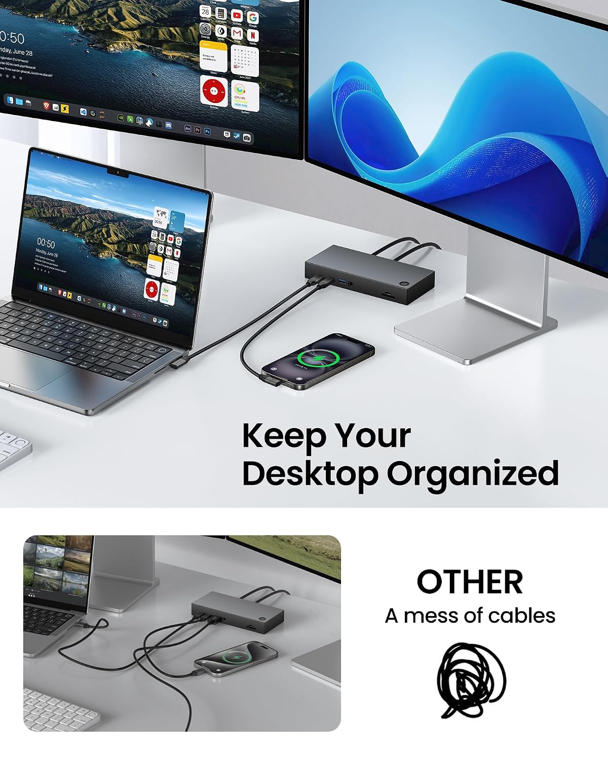 Thumbnail 6 de Silkland 80Gbps Right Angle USB 4 Cable for Thunderbolt 5: a high‑speed USB‑C video and power link