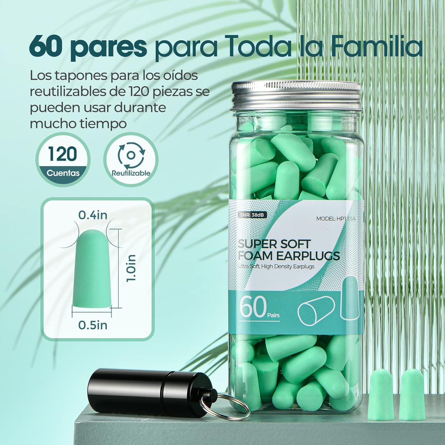 Detalle 1 de ERM TOOL Tapones de espuma 60 pares
