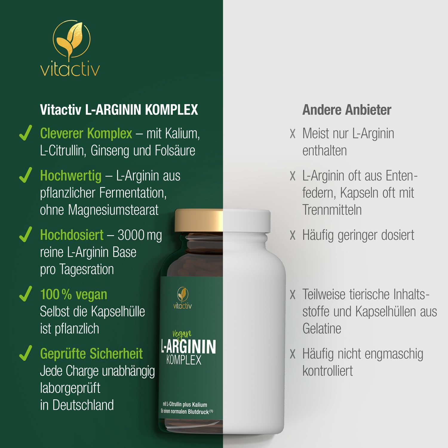 Thumbnail 5 de VITACTIV Arginin Komplex 3000 mg Hochdosiert